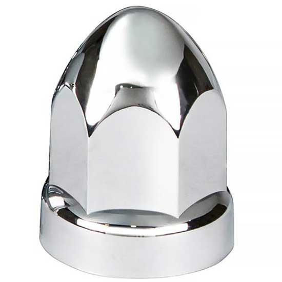 33 MM Chrome Bullet Nut Covers With Flange, Push On