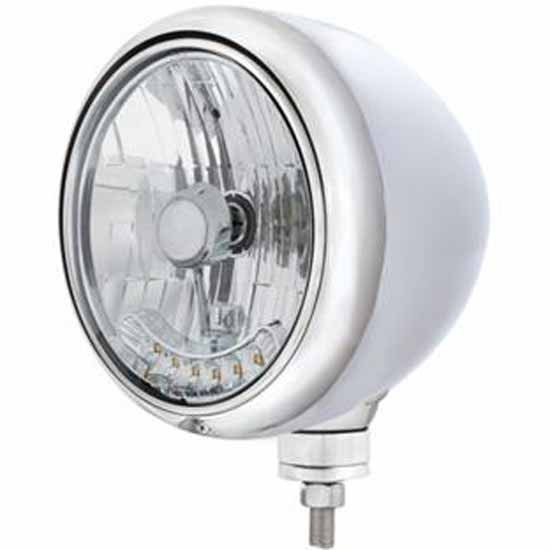 Guide Headlight W/ 6 Diode Amber LED Auxiliary Light