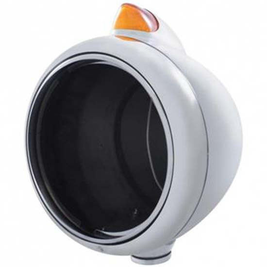 Stainless Steel Guide 682-C Headlight Housing W/ Top Original Style LED Signal