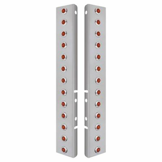 Stainless Steel Front Air Cleaner Bracket W/ Dual Function Mini Lights For Peterbilt 378, 379
