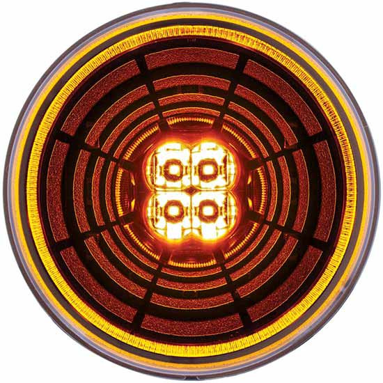 4 Inch 13 LED Round ABYSS Turn Signal Light Amber