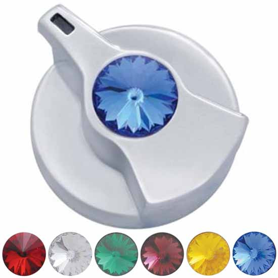 Chrome Plastic Jeweled Timer Knob For Peterbilt