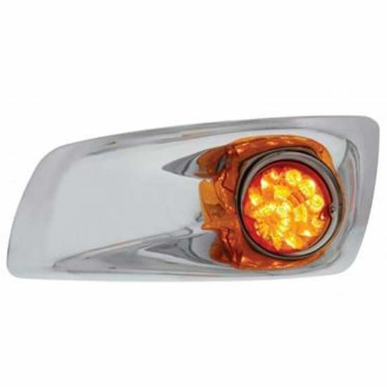 Bumper Fog Light Cover W/ 17 LED Single Function Reflector Watermelon Light For 2008 - 2017 Kenworth T660