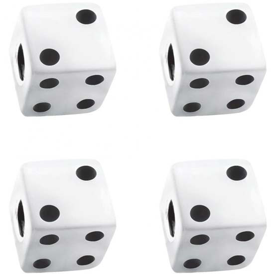 Dice Valve Caps - Pack Of 4