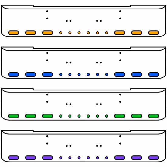 20 Inch 10-Gauge Chrome Texas Rolled End Bumper, 10 Gauge Kit W/ Mounting Holes Light Options For Kenworth W900A 1967-1981