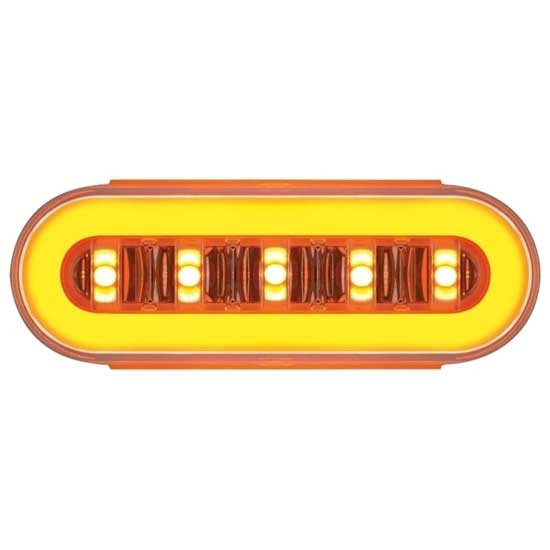 6 Inch 22 Diode Oval GLO Amber LED Light