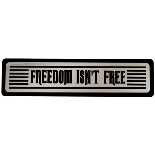 CSM 5 X 20 X 1/4 Inch Billet Aluminum Step Plate W/ Freedom Isn't Free SS Insert CSM 5 X 20 X 1/4 Inch Billet Aluminum Step Plate W/ Freedom Isn't Free SS Insert