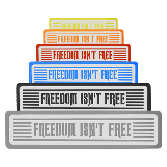 CSM 5 X 20 X 1/4 Inch Billet Aluminum Step Plate W/ Freedom Isn't Free SS Insert