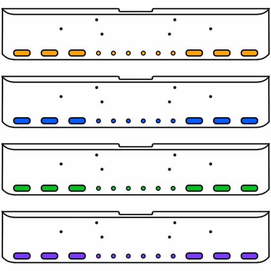 Chrome Texas Bumper, 7 Gauge 22 Inch Rolled End W/ Lights - 18.88 X 5.13 Mounting For Freightliner Classic 2002 - 2007