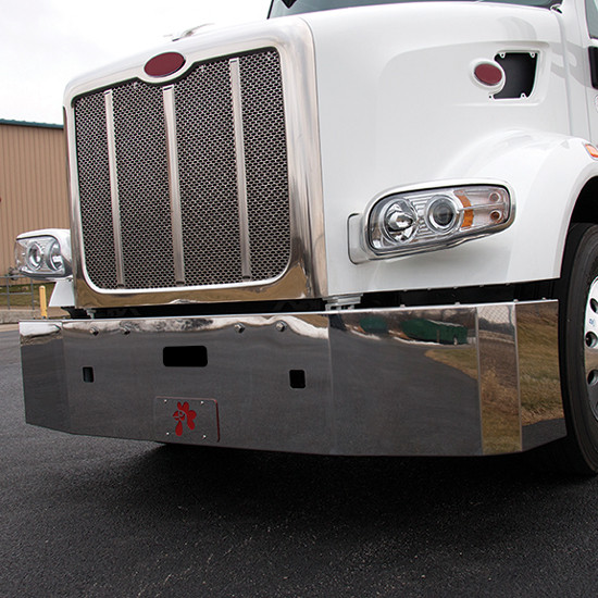 20 Inch Stainless Steel Mitered End Bumper For Peterbilt 567 SFA
