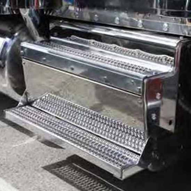 Turnpike Truck Trim Stainless Steel Tool Box Cover For Peterbilt 388, 389 With Kenworth Style DPF Box