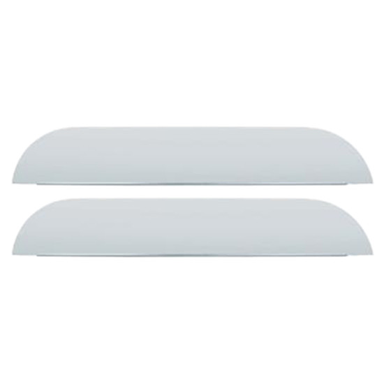 Stainless Steel 5 Inch Chopped Window Trim For Peterbilt 379 386, 389 W/ Cab Mounted Mirrors