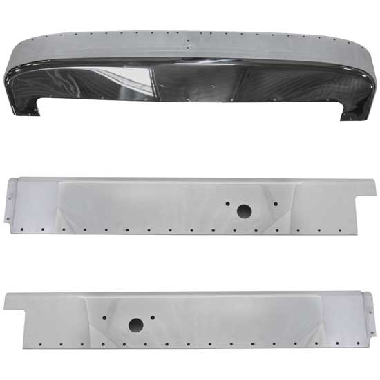 Polished Aluminum Grille Surround For Peterbilt 379 Extended Hood