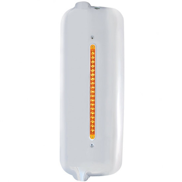 Chrome Mirror Cover With 12 Inch LED Light Bar For Freightliner Century 2005-Older Chrome Mirror Cover With 12 Inch LED Light Bar For Freightliner Century 2005-Older