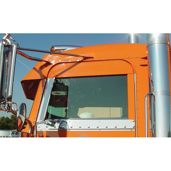 5 Inch Sanded Stainless Steel Chop Top Door Window Panels For Peterbilt