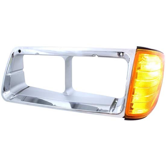 Chrome Headlight Bezel With Turn Signal For Freightliner FLD112/120 SBA/SFA