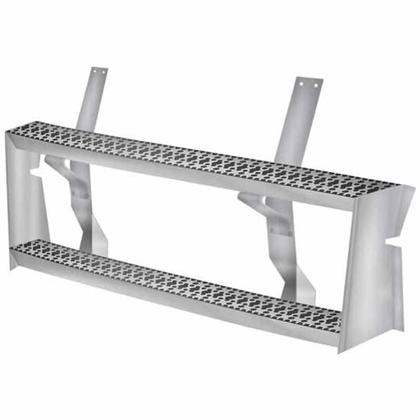 BESTfit 5 Inch Wide Aluminum 2 Step Fuel Tank Assembly  For Freightliner