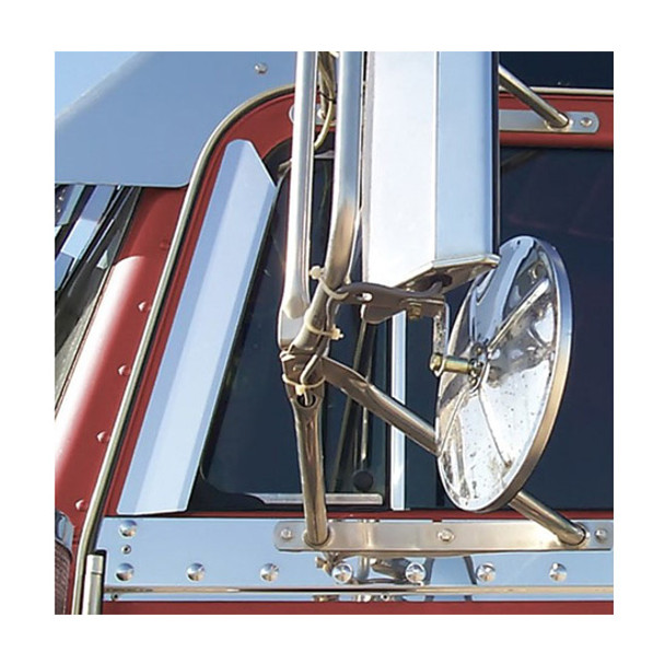 TPHD Stainless Steel Window Air Deflectors For Peterbilt 330, 359, 362, 375, 377, 378, 379