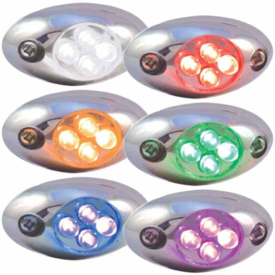 4 Diode Amber, Green Or Red LED Courtesy Light