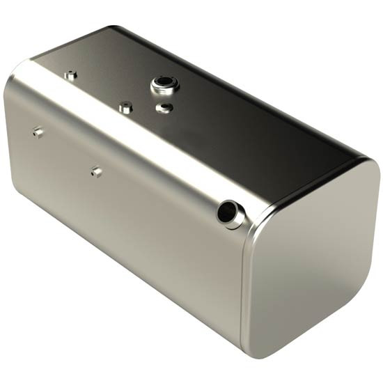 BESTfit Aluminum Rectangular Fuel Tank 90 Gallon- 18 X 18.5 X 64 Inch- Rear Fill  For Freightliner
