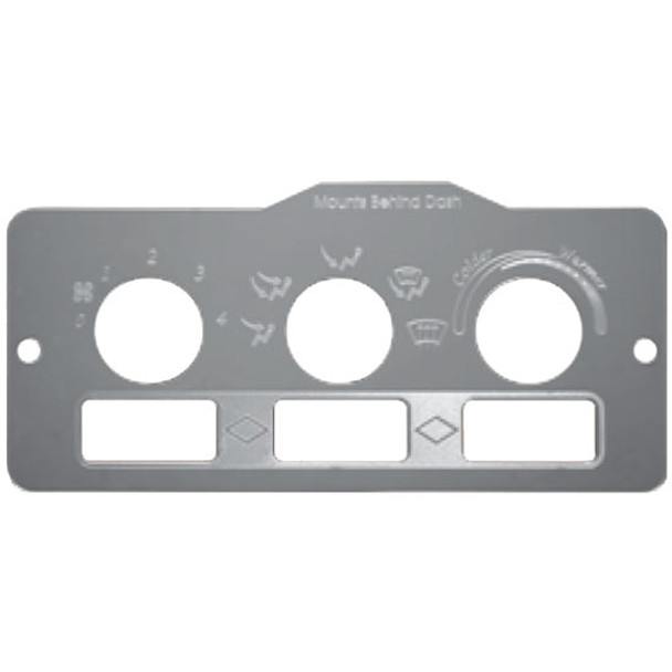 Rockwood Stainless Steel Control Plate A/C Heater For Peterbilt