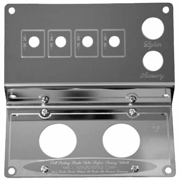 Rockwood Stainless Steel Control Panel With 4 Switches For Peterbilt