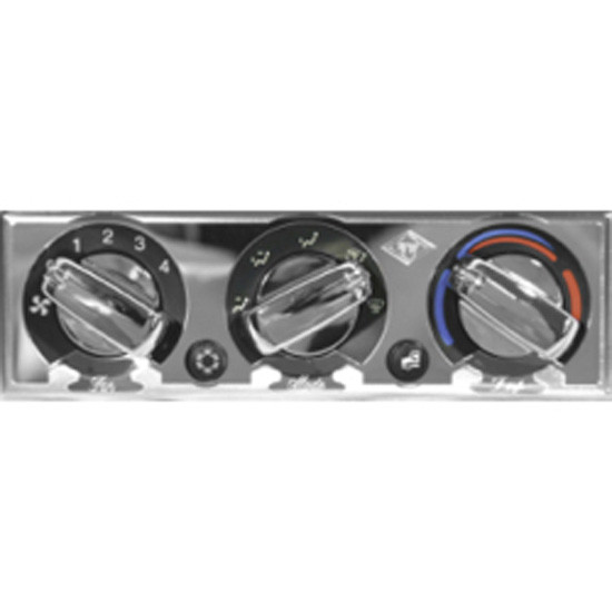 Stainless Steel AC Control Plate With 3 Holes For Peterbilt