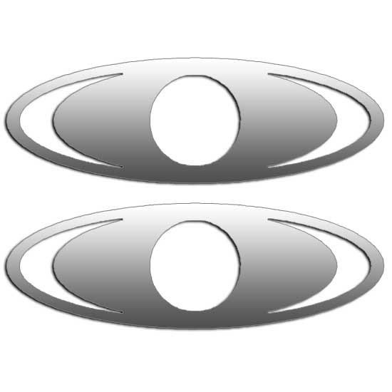 Stainless Steel Key Hole Guard - Ellipse With Cutout For Peterbilt  2004 And Older Models