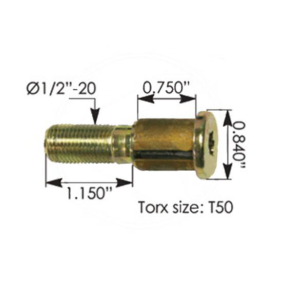 BESTfit Door Striker Pin For Peterbilt 379, 378, 377, 359, 335, 330