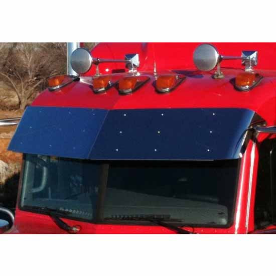 Stainless Steel 14 Inch Visor Straight Edge For Peterbilt