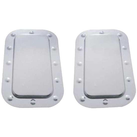 Stainless Steel Vent Door Cover And Dimpled Trim Set For Peterbilt 359, 377, 378, 379