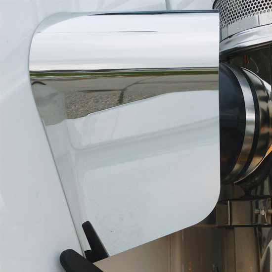 Stainless Air Intake Shroud For Kenworth T800 W/ Split Fender Metton Hood