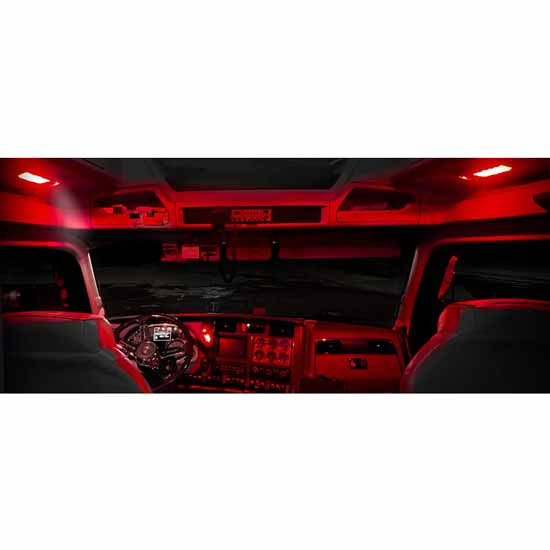 Chrome Plated Over Door LED Light W/ Six Color Dual Function For Kenworth T680, T880 & W990