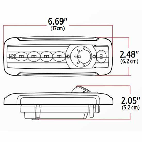 Chrome Plated Over Door LED Light W/ Six Color Dual Function For Kenworth T680, T880 & W990