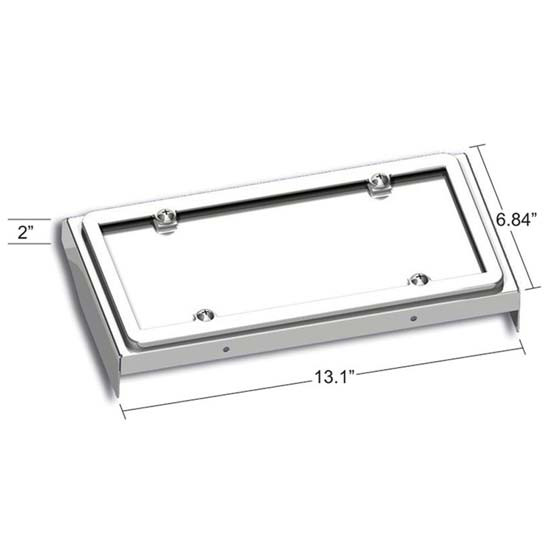 Stainless Steel Single License Plate Holder For Freightliner Cascadia 113, 125