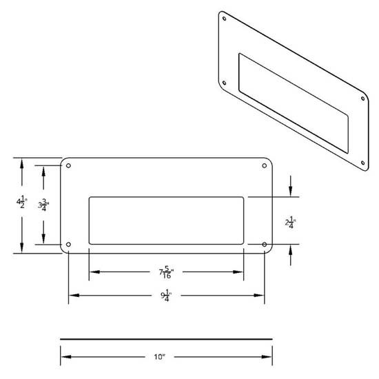 Stainless Steel 39 Cobra Radio Face Plate For Freightliner Classic, FLD