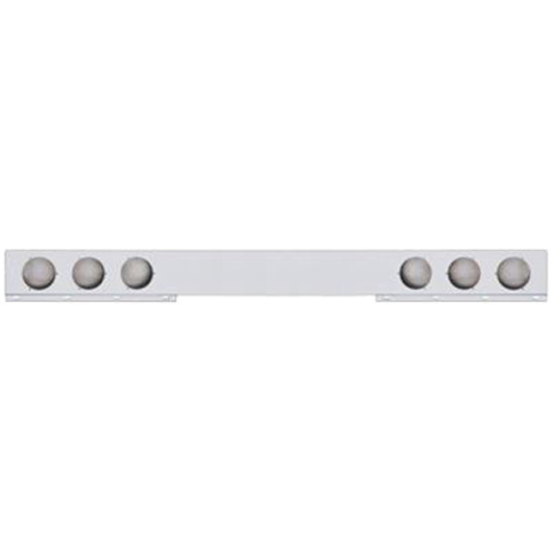 Chrome 94 Inch Rear Light Bar W/ Six 4 Inch Round Cutouts For Lights Chrome 94 Inch Rear Light Bar W/ Six 4 Inch Round Cutouts For Lights