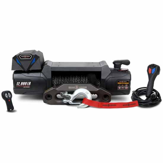 Road Armor Non-Integrated 12V DC Electric Winch W/ Synthetic Rope 12000 LB Capacity