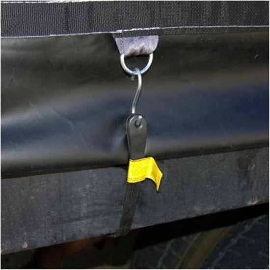 15 Inch EPDM Rubber Tarp Straps W/ Steel S-Hooks