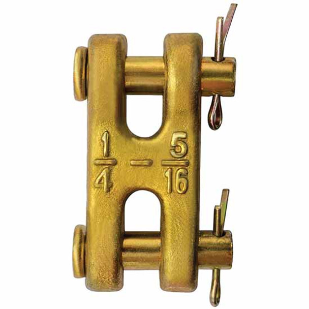 Double Clevis For 1/4 - 5/16 Inch Link Chain, Grade 70, Working Load 6600Lbs Double Clevis For 1/4 - 5/16 Inch Link Chain, Grade 70, Working Load 6600Lbs