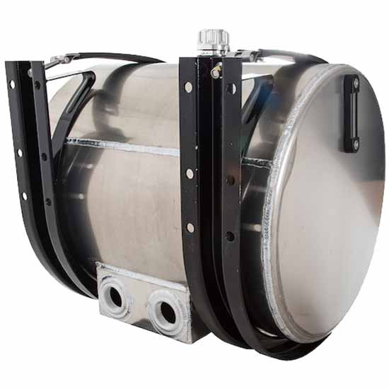 50 Gallon Aluminum Side Mount Reservoir With Rear Ports