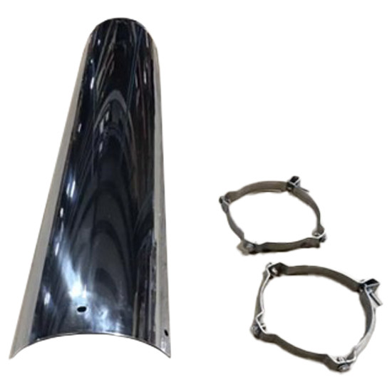 7 OD X 48 Inch SS 180 Degree Blank Exhaust Heat Shield Replaces