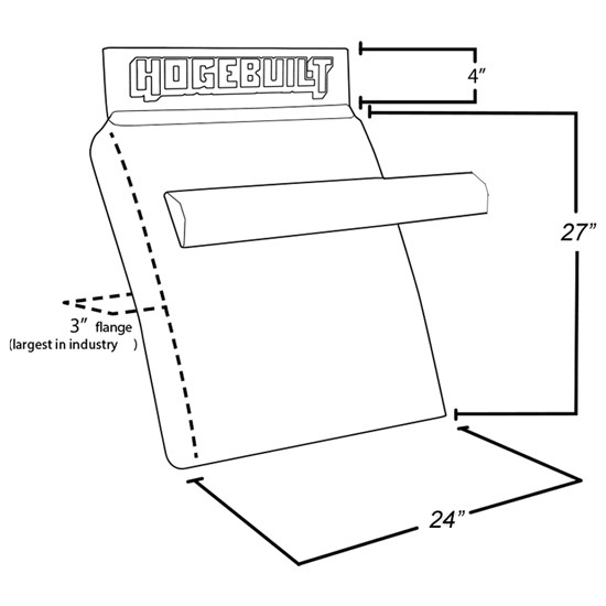27 Inch SS Flush Mount Quarter Fenders By Hogebuilt