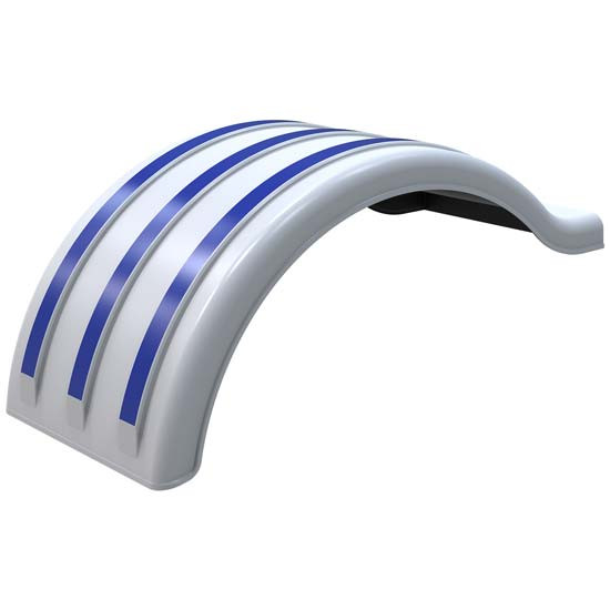Minimizer Paintable Poly Double Deuce 106 Inch OA / 54 Inch Spread Tandem Axle Fender 26In Wide, 22 Inch Drop