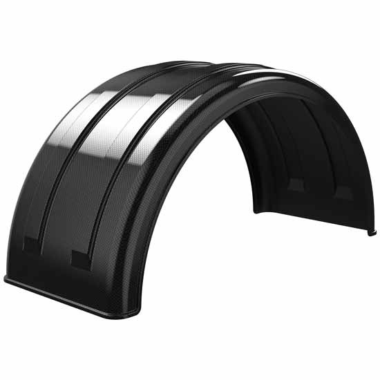 Minimizer Carbon Fiber Poly Single Radius Fender For 22-1/2 Or 24-1/2 Inch Wide-Base Wheels