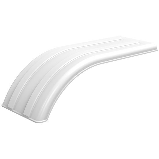 Minimizer White Poly 94 Inch Tandem Axle Fender 19.5In Width, 12In Drop For Wide Base / Super Single Tires