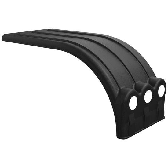 Minimizer Black Poly Brute Full Rear 53 Inch Fender Section W/ Light Box For Tandem Axles