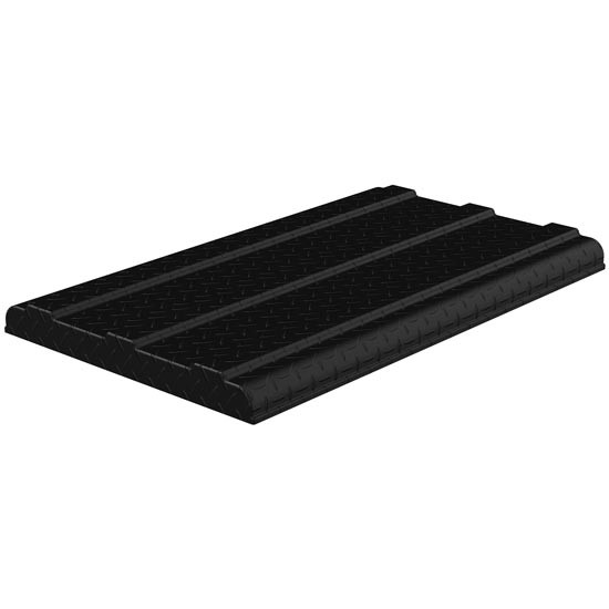 Minimizer Diamond Plate Black Poly Tanker Front Or Middle Fender Section For Tandem Axles