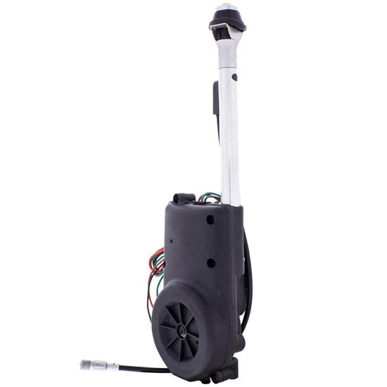 Stainless Steel 33 Inch Fully Automatic AM/FM Antenna, 5 Ang LED Bases