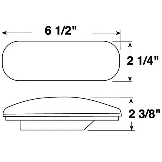 Turn Signal Oval Light Red